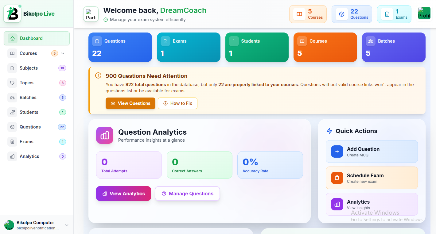 Partner Dashboard Feature